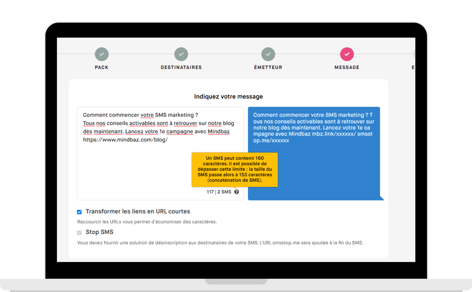 meilleure plateforme envoi sms mindbaz
