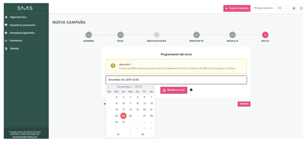 programar una campaña de SMS en 5 minutos con Mindbaz