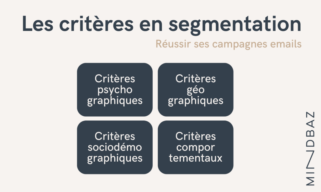 Les criteres en segmentation email formation pour campagnes noel mindbaz