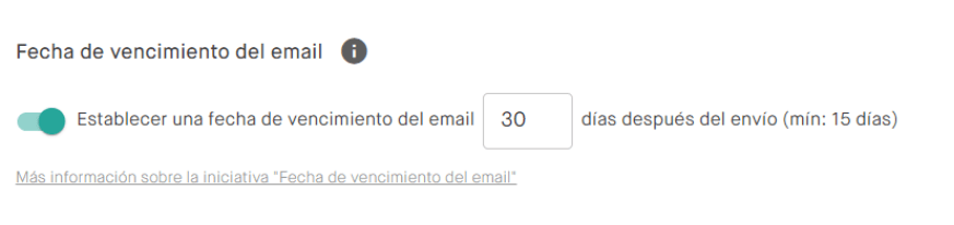 A partir de ahora, la plataforma Mindbaz permitirá a los clientes activar la función “Fecha de caducidad de email” y elegir una duración mínima de 15 días.