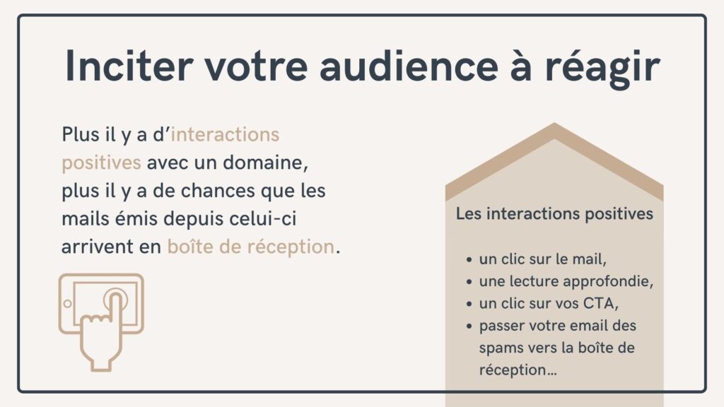 Un call to action incite l'audience a réagir. Il est aussi appelé bouton d'appel à l'action, il est représenté par un élément visuel cliquable qui redirige vers une autre page.